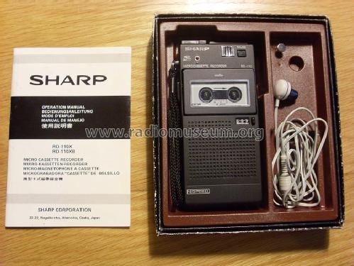 Microcassette Recorder RD-110X; Sharp; Osaka (ID = 1713893) R-Player