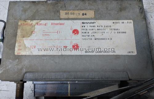 MW 1 Band Auto Radio AR-956; Sharp; Osaka (ID = 3100423) Car Radio
