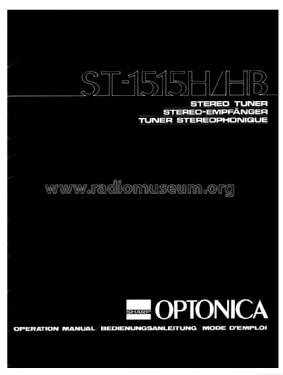 Optonica Stereo Tuner ST-1515H; Sharp; Osaka (ID = 2253332) Radio