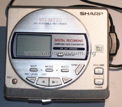 Portable Minidisc Recorder MD-MT20; Sharp; Osaka (ID = 1330218) Reg-Riprod