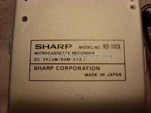 Microcassette Recorder RD-110X; Sharp; Osaka (ID = 1439647) R-Player