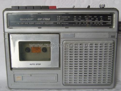 Radio Tape Recorder GF-1752; Sharp; Osaka (ID = 2244874) Radio