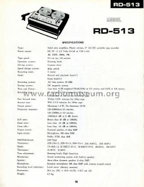 Solid State Recorder RD-513S Ch= RD 513; Sharp; Osaka (ID = 2843409) R-Player