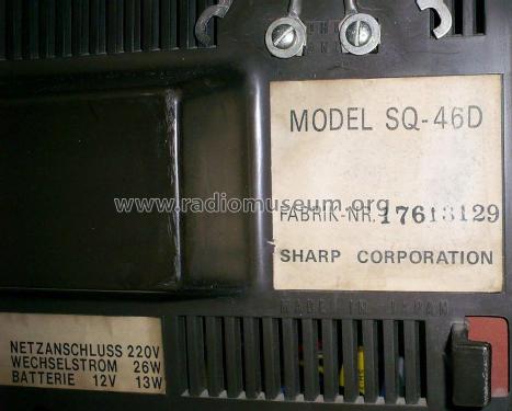 SQ-46D; Sharp; Osaka (ID = 2341048) Television