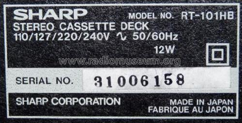 Stereo Cassette Deck RT-101HB; Sharp; Osaka (ID = 1838307) Ton-Bild