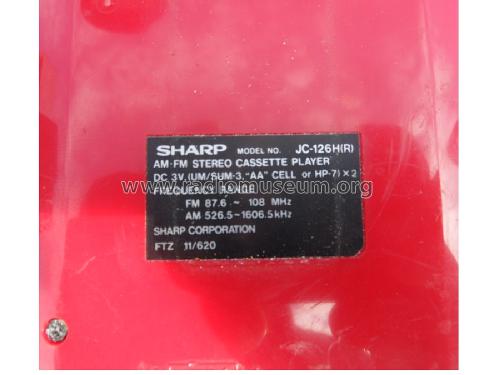Stereo Cassette Player JC126H; Sharp; Osaka (ID = 1022351) Radio