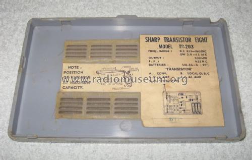 8 Transistors TR-203; Sharp; Osaka (ID = 991361) Radio