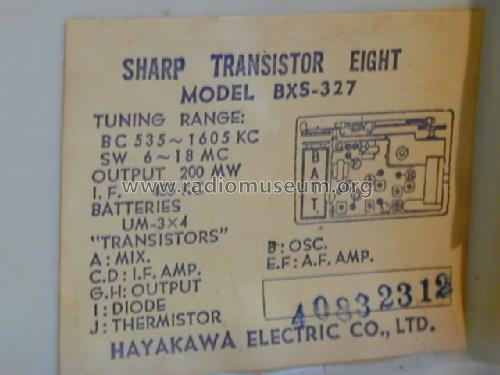 Transistor Eight BXS-327; Sharp; Osaka (ID = 517326) Radio