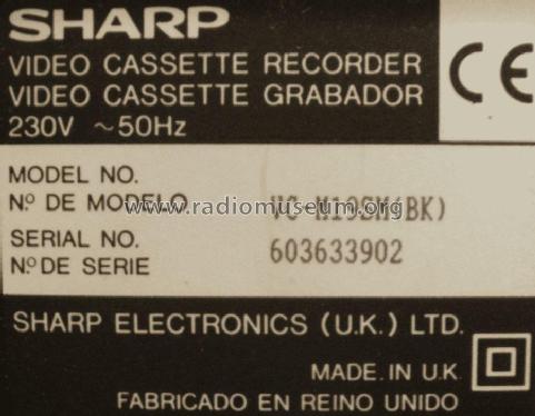 Video Cassette Recorder VC-M19SM; Sharp; Osaka (ID = 1912936) Reg-Riprod