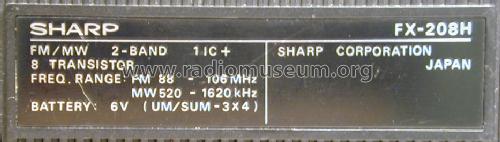 Z-1000 FX-208H; Sharp; Osaka (ID = 1466221) Radio