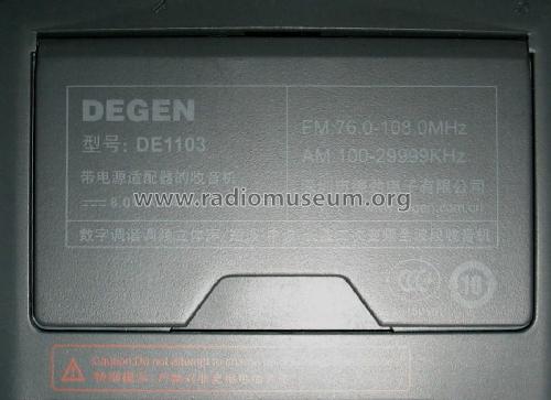 PLL FM Stereo/SW MW LW Dual Conversion Synthesized World Receiver DE-1103; Degen 深圳市德劲电子有限公司 (ID = 792792) Radio
