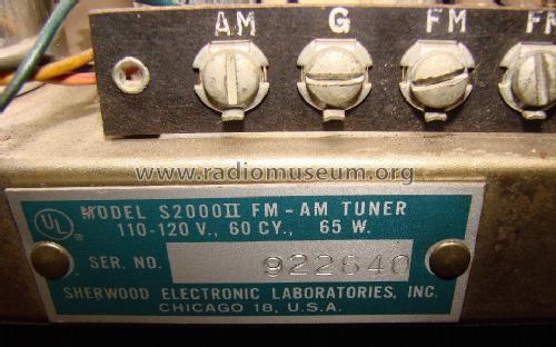 FM-AM Tuner S-2000 II ; Sherwood, Chicago (ID = 1963703) Radio