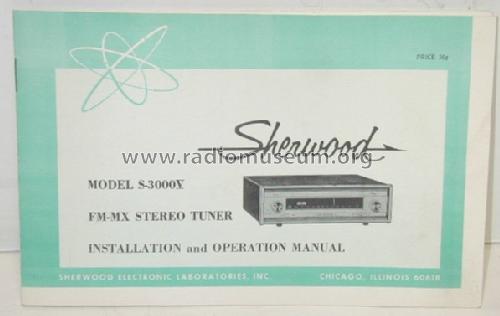 FM-MX Tuner S-3000 V ; Sherwood, Chicago (ID = 609142) Radio