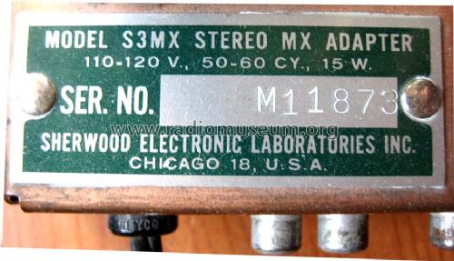 FM Stereo - MPX Adapter S3MX; Sherwood, Chicago (ID = 420390) Misc