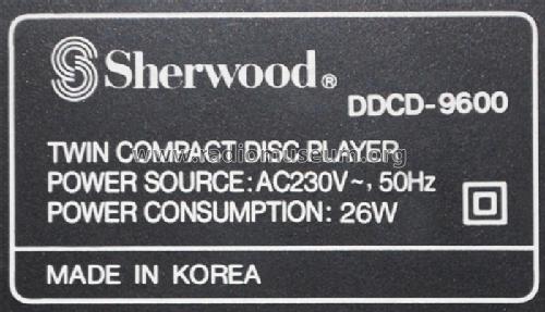 Professional Twin Compact Disc Player DDCD-9600; Sherwood, Chicago (ID = 1023553) R-Player