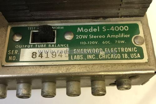 Stereo Amplifier S-4000; Sherwood, Chicago (ID = 2104192) Verst/Mix