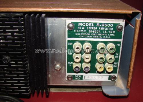 50 Watt Solid-State Stereo Amplifier S-9500; Sherwood, Chicago (ID = 1325338) Ampl/Mixer