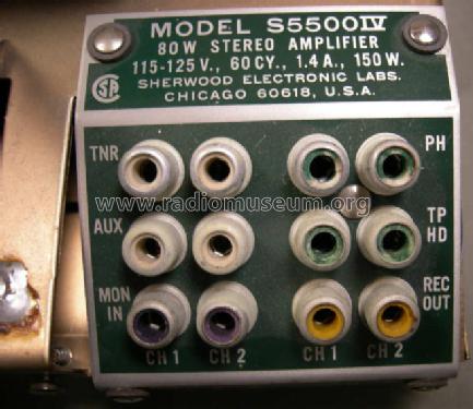 Stereo Amplifier-Preamplifier S-5500 IV ; Sherwood, Chicago (ID = 995319) Ampl/Mixer