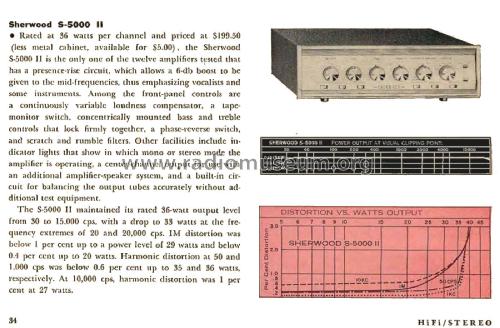 Stereo Amplifier S-5000 II ; Sherwood, Chicago (ID = 2102618) Ampl/Mixer