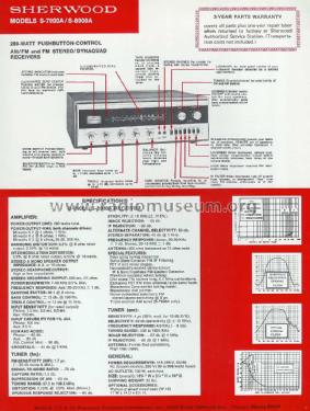 Stereo/Dynaquad Receiver S-8900A; Sherwood, Chicago (ID = 1628531) Radio