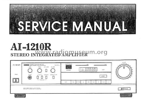 Stereo Integrated Amplifier AI-1210R; Sherwood, Chicago (ID = 1784747) Ampl/Mixer