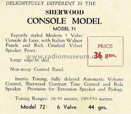 72; Sherwood Radio Ltd.; (ID = 2565331) Radio