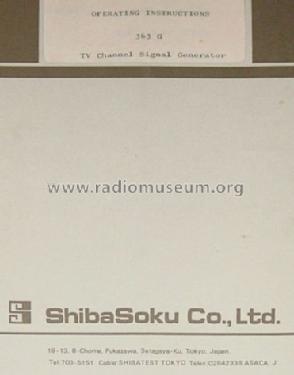 TV Channel Signal Generator 363 G; ShibaSoku Co. Ltd.; (ID = 1205491) Equipment