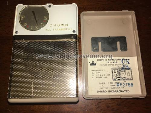 All Transistor TR-333; Crown Radio Corp.; (ID = 2249831) Radio