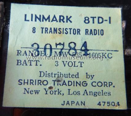 Linmark - Deluxe - 8 Transistor Radio 8TD-1; Linmark (ID = 1741314) Radio