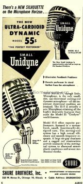Small Unidyne 55 S; Shure; Chicago, (ID = 1797751) Micrófono/PU