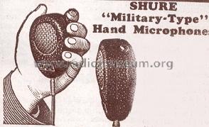 Military-Type Hand ; Shure; Chicago, (ID = 208214) Micrófono/PU