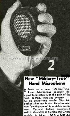 Military-Type Hand ; Shure; Chicago, (ID = 474270) Mikrofon/TA