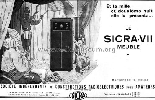 Sicra-VII Meuble ; Sicra; Malakoff (ID = 2064682) Radio