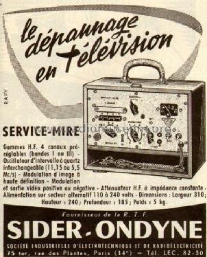 Service-Mire ; Sider-Ondyne, Sociét (ID = 520058) Equipment