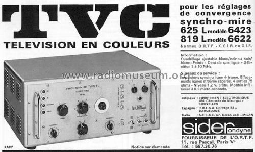 Synchro-Mire TV 625 L 6423; Sider-Ondyne, Sociét (ID = 390706) Equipment