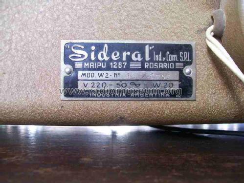 Generador de RF W2; Sideral; Rosario (ID = 1021160) Equipment