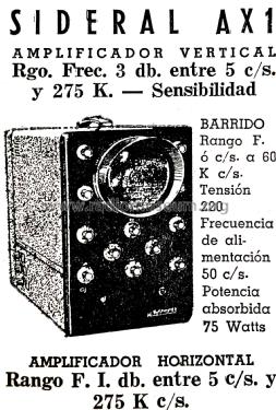 Osciloscopio AX1; Sideral; Rosario (ID = 2579978) Equipment