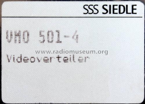 Videoverteiler VMO 501-4; Siedle & Söhne, SSS; (ID = 2750011) HF-Verst.