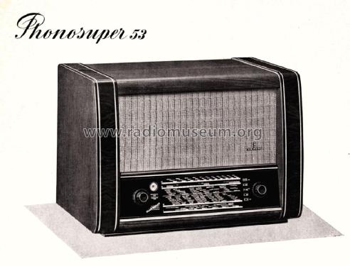 Phonosuper 53 SH825W; Siemens (ID = 2580479) Radio