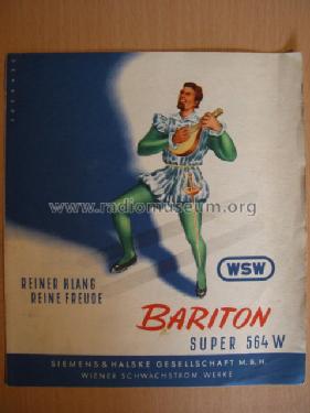 Bariton UKW-Super 564W; Siemens-Austria WSW; (ID = 640917) Radio
