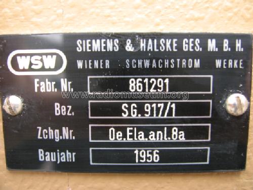 Elaphon SG917/1; Siemens-Austria WSW; (ID = 133951) Radio