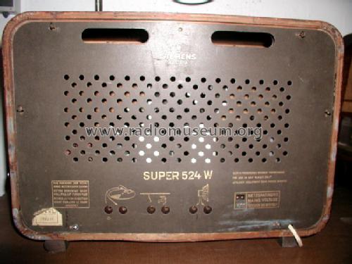 Mittelsuper 524W; Siemens-Austria WSW; (ID = 313153) Radio