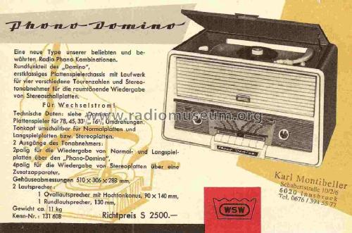 Phono-Domino 608W ; Siemens-Austria WSW; (ID = 708892) Radio