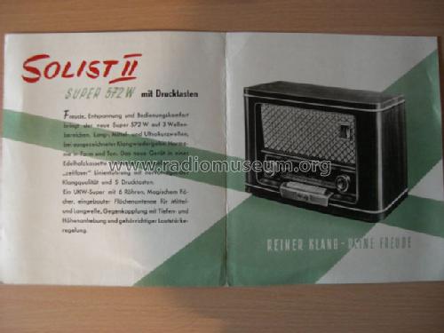 Solist II UKW-Super 572W; Siemens-Austria WSW; (ID = 640920) Radio