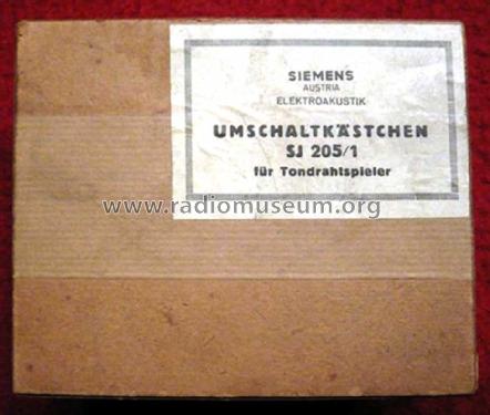 Umschaltkästchen SJ205/1; Siemens-Austria WSW; (ID = 970521) mod-past25