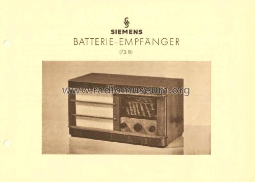 73B; Siemens & Halske, - (ID = 3007176) Radio