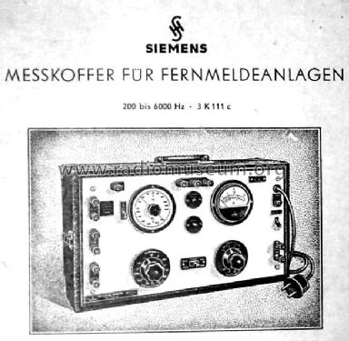 Messkoffer für Fernmeldeanlagen 0,2-6 kHz Rel 3K 111c; Siemens & Halske, - (ID = 2750530) Ausrüstung