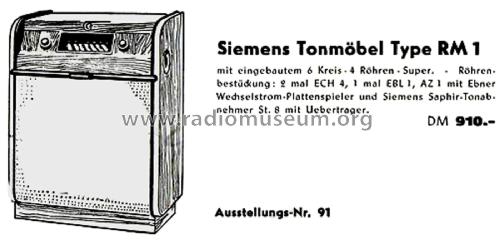 Tonmöbel RM1; Siemens & Halske, - (ID = 2787257) Radio