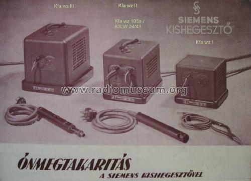 Kishegesztő - Kleinschweißgerät - Small Welder Kfa wz 106.a; Siemens; Budapest (ID = 1235904) Equipment