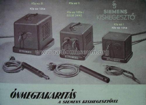 Kishegesztő - Kleinschweißgerät - Small Welder Kfa wz 106.a; Siemens; Budapest (ID = 1583274) Equipment